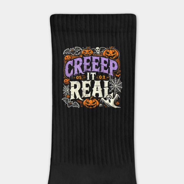 Funny Spooky Halloween Saying, Creep it Real by logiamerch