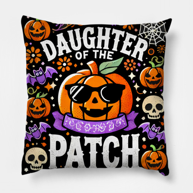 Funny Spooky Halloween, Daughter of the Patch Pillow by logiamerch
