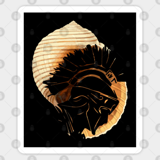 Ares in Shell - Greek Mythology - God of War Sticker by TuncGK