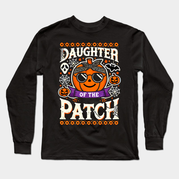 Funny Spooky Halloween, Daughter of the Patch Long Sleeve T-Shirt by logiamerch