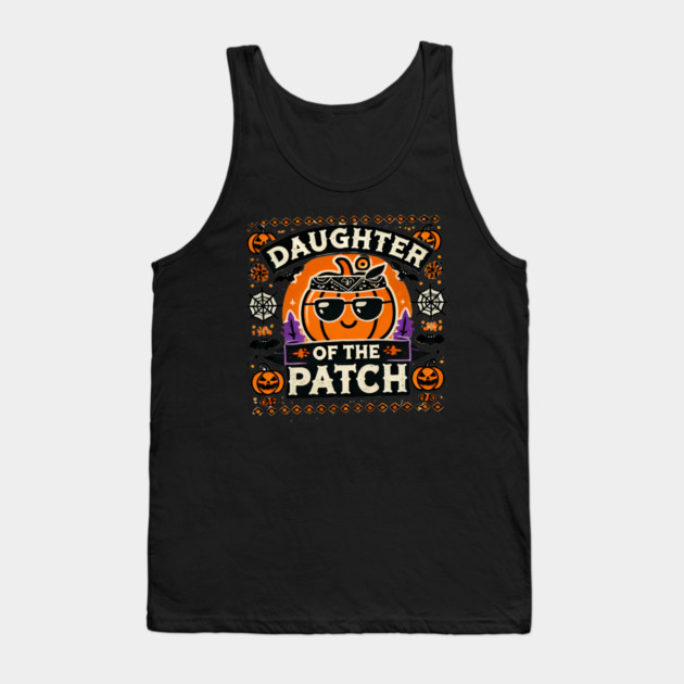 Funny Spooky Halloween, Daughter of the Patch Tank Top by logiamerch