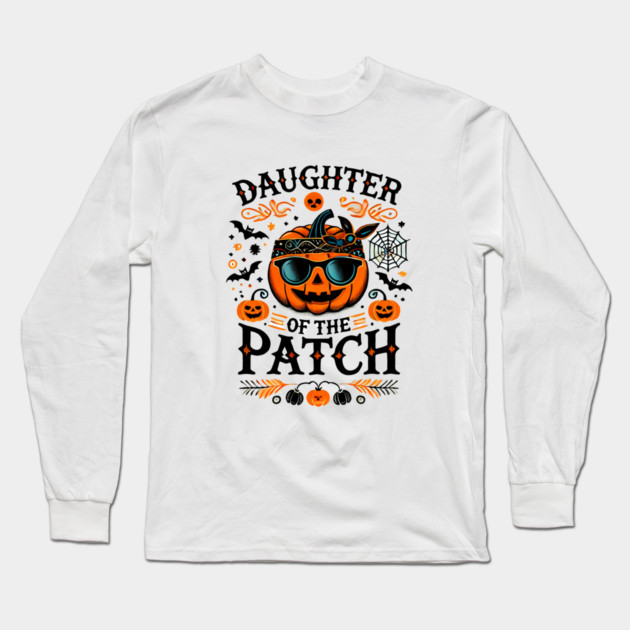 Funny Spooky Halloween, Daughter of the Patch Long Sleeve T-Shirt by logiamerch