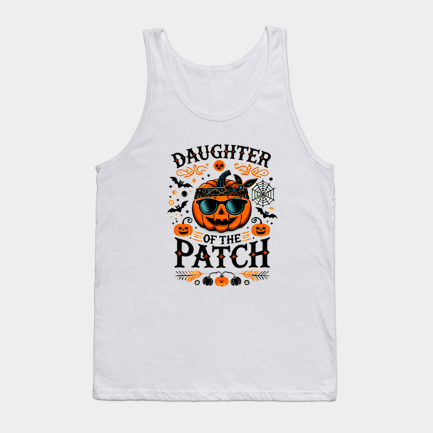 Funny Spooky Halloween, Daughter of the Patch Tank Top by logiamerch