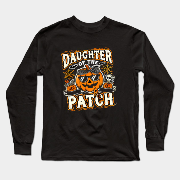 Funny Spooky Halloween, Daughter of the Patch Long Sleeve T-Shirt by logiamerch