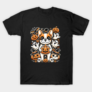 Funny Spooky Halloween, French Bulldog T-Shirt