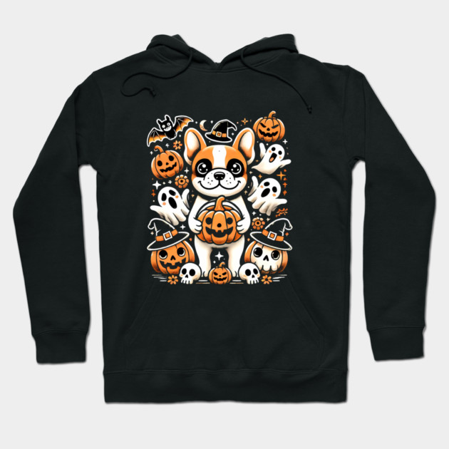 Funny Spooky Halloween, French Bulldog Hoodie by logiamerch