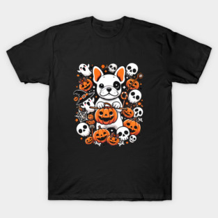 Funny Spooky Halloween, French Bulldog T-Shirt