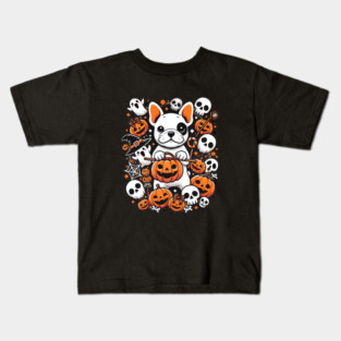 Funny Spooky Halloween, French Bulldog Kids T-Shirt