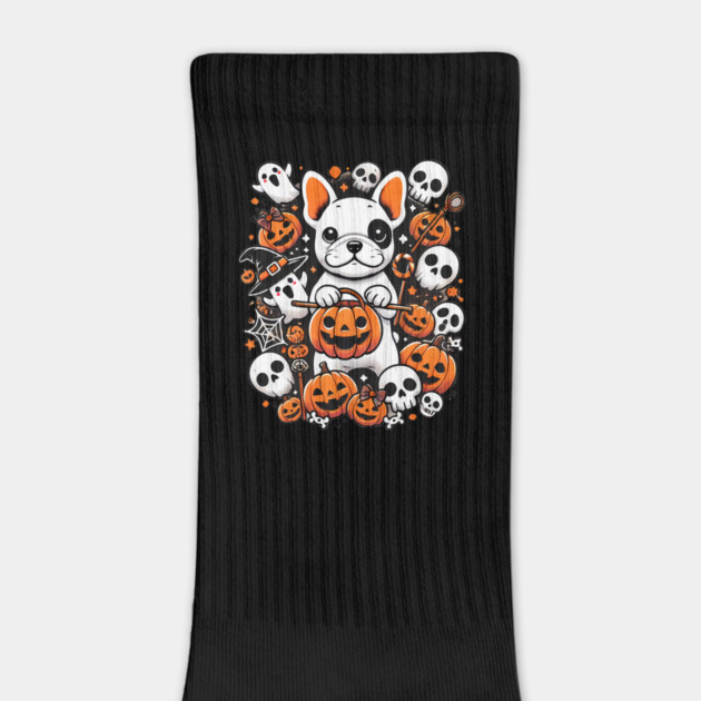 Funny Spooky Halloween, French Bulldog by logiamerch