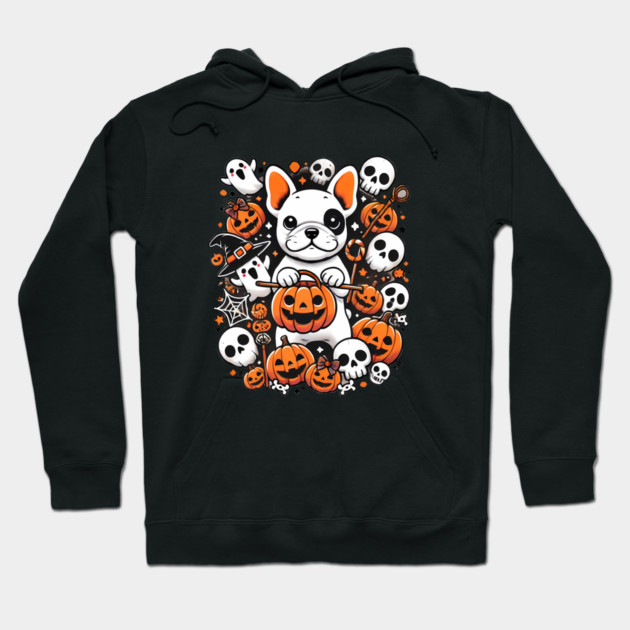 Funny Spooky Halloween, French Bulldog Hoodie by logiamerch