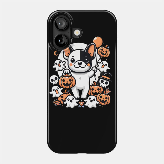 Funny Spooky Halloween, French Bulldog Phone Case by logiamerch
