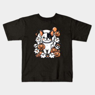 Funny Spooky Halloween, French Bulldog Kids T-Shirt