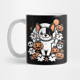 Funny Spooky Halloween, French Bulldog Mug