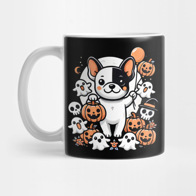 Funny Spooky Halloween, French Bulldog by logiamerch