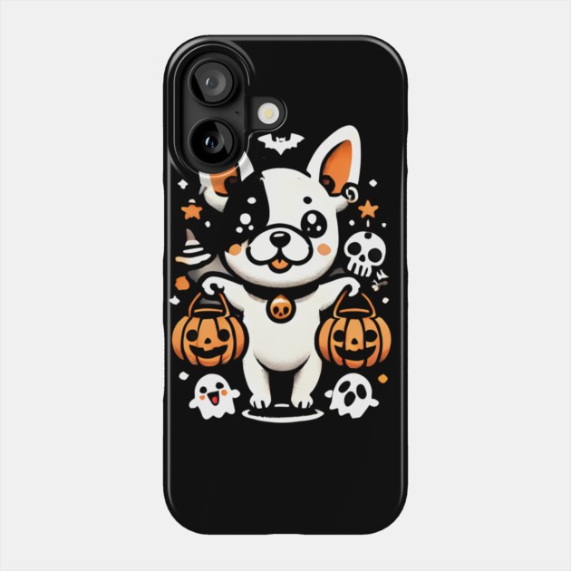 Funny Spooky Halloween, French Bulldog Phone Case by logiamerch