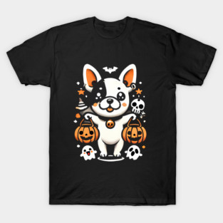 Funny Spooky Halloween, French Bulldog T-Shirt