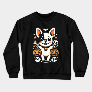 Funny Spooky Halloween, French Bulldog Crewneck Sweatshirt