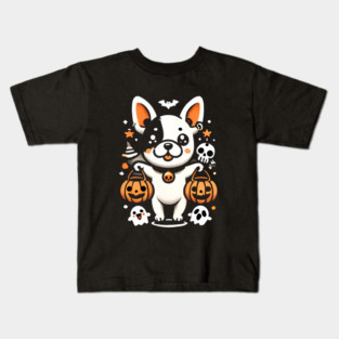 Funny Spooky Halloween, French Bulldog Kids T-Shirt