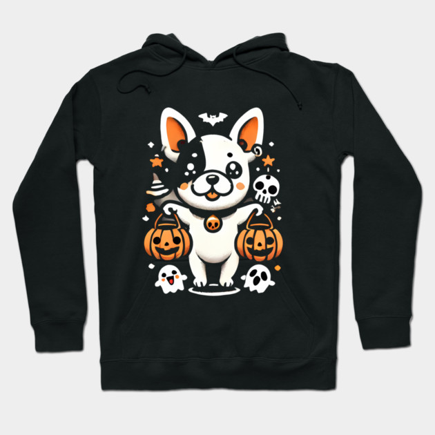 Funny Spooky Halloween, French Bulldog Hoodie by logiamerch