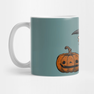 Crow and Pumpkin Mug