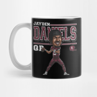 Jayden Daniels Washington Cartoon Mug