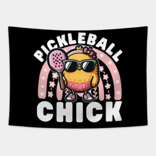 Pickleball Women Chick Tapestry