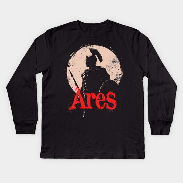 Ares - Greek Mythology - God of War - Epic & Myth Kids Long Sleeve T-Shirt by TuncGK
