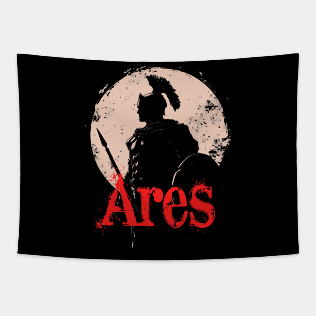 Ares - Greek Mythology - God of War - Epic & Myth Tapestry by TuncGK