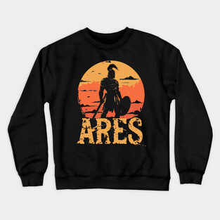 Ares - Greek War God - Mythology & Epic - Retro Crewneck Sweatshirt