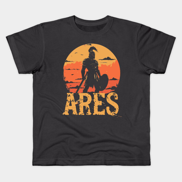 Ares - Greek War God - Mythology & Epic - Retro Kids T-Shirt by TuncGK