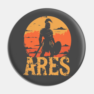 Ares - Greek War God - Mythology & Epic - Retro Pin