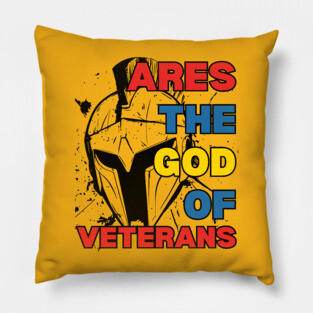 Ares - the God of Veterans - Greek Mythology - Epic Retro Pillow