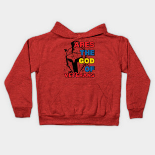 Ares - the God of Veterans - Greek Mythology - Epic Retro Kids Hoodie