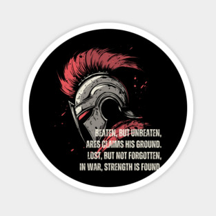 Poetic Ares - Beaten but Unbeaten - Greek Mythology & Epic Magnet