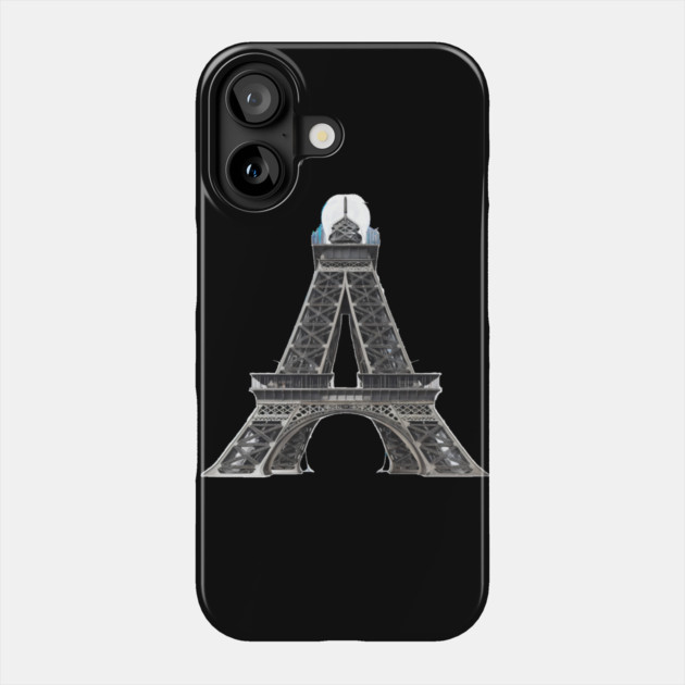 Eiffel Tower with its Top Replaced by a Large Classic Light Bulb Phone Case by animegirlnft