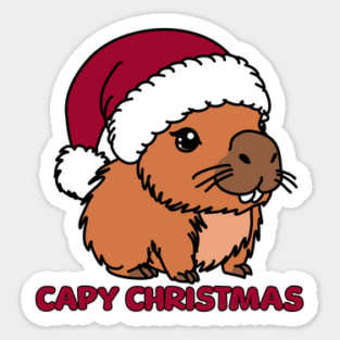 Capybara Christmas Sticker