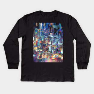 data distortion Kids Long Sleeve T-Shirt