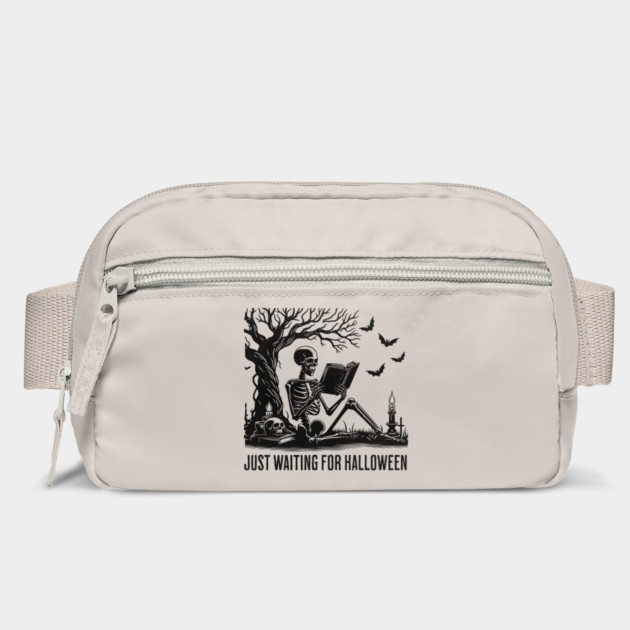 Book Lover Just Waiting For Halloween fun skeleton design by Luxinda