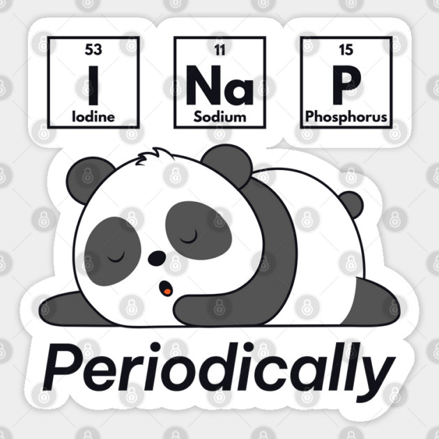 Nap Periodically Lazy Sleepy Panda funny design Sticker by Luxinda