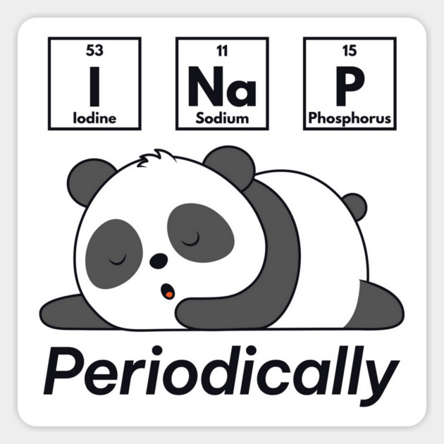 Nap Periodically Lazy Sleepy Panda funny design Magnet by Luxinda
