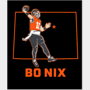Bo Nix State Star Posters and Art