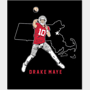 Drake Maye State Star Posters and Art
