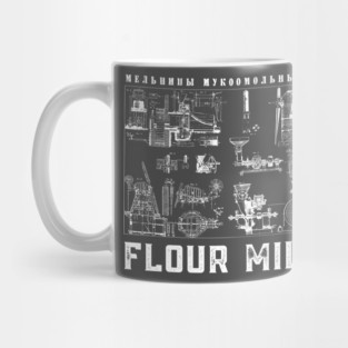 Vintage Blueprint - Wind Mill Diagram - Retro Aesthetic Mug
