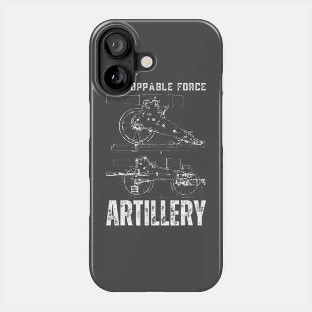 Artillery - War & Battlefield - Blueprint & Steampunk Phone Case by TuncGK