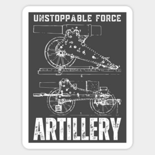 Artillery - War & Battlefield - Blueprint & Steampunk Magnet