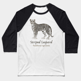 Striped Leopard - Cryptozoology - Retro & Fun Baseball T-Shirt