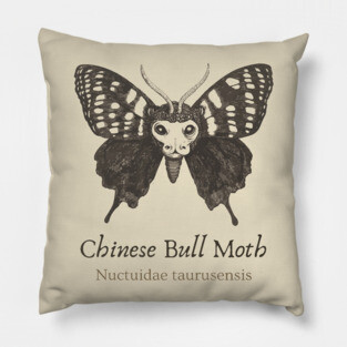 Cryptozoology - Chinese Bull Moth - Retro Fun Pillow