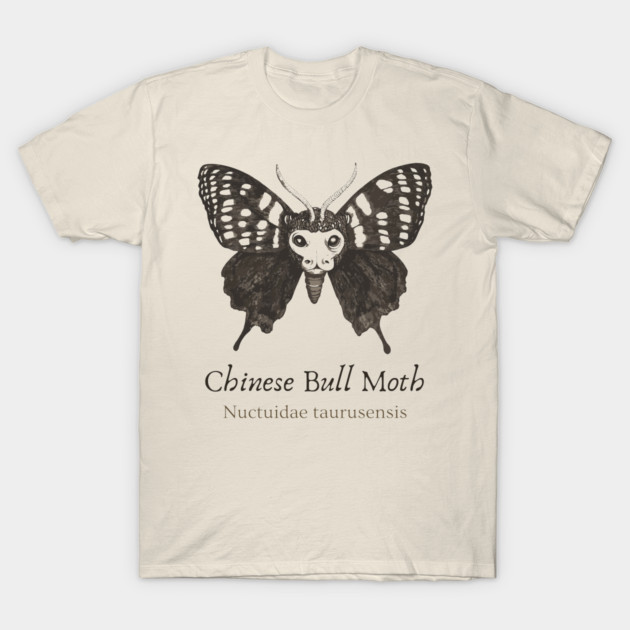 Cryptozoology - Chinese Bull Moth - Retro Fun T-Shirt by TuncGK