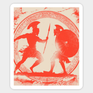 Achilles vs Hector - Epic Fight - Ancient Greek Mythology Magnet