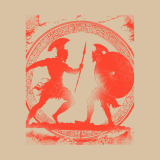 Achilles vs Hector - Epic Fight - Ancient Greek Mythology T-Shirt
